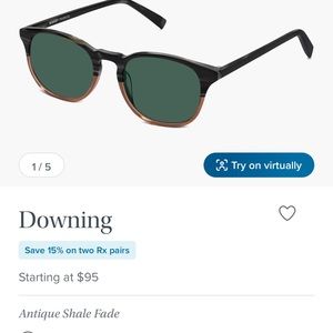 Warby Parker Unisex Downing Sunglasses in Antique Shale Fade